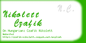 nikolett czafik business card